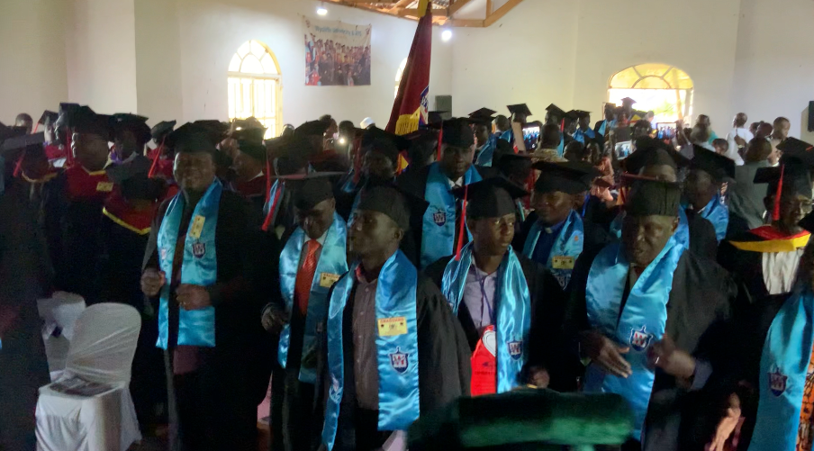 Graduates gathered during the Wycliffe ceremony